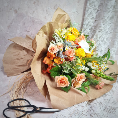 ÖKO - Mezei Bokréta - sárga árnyalatú szezonális virágokból